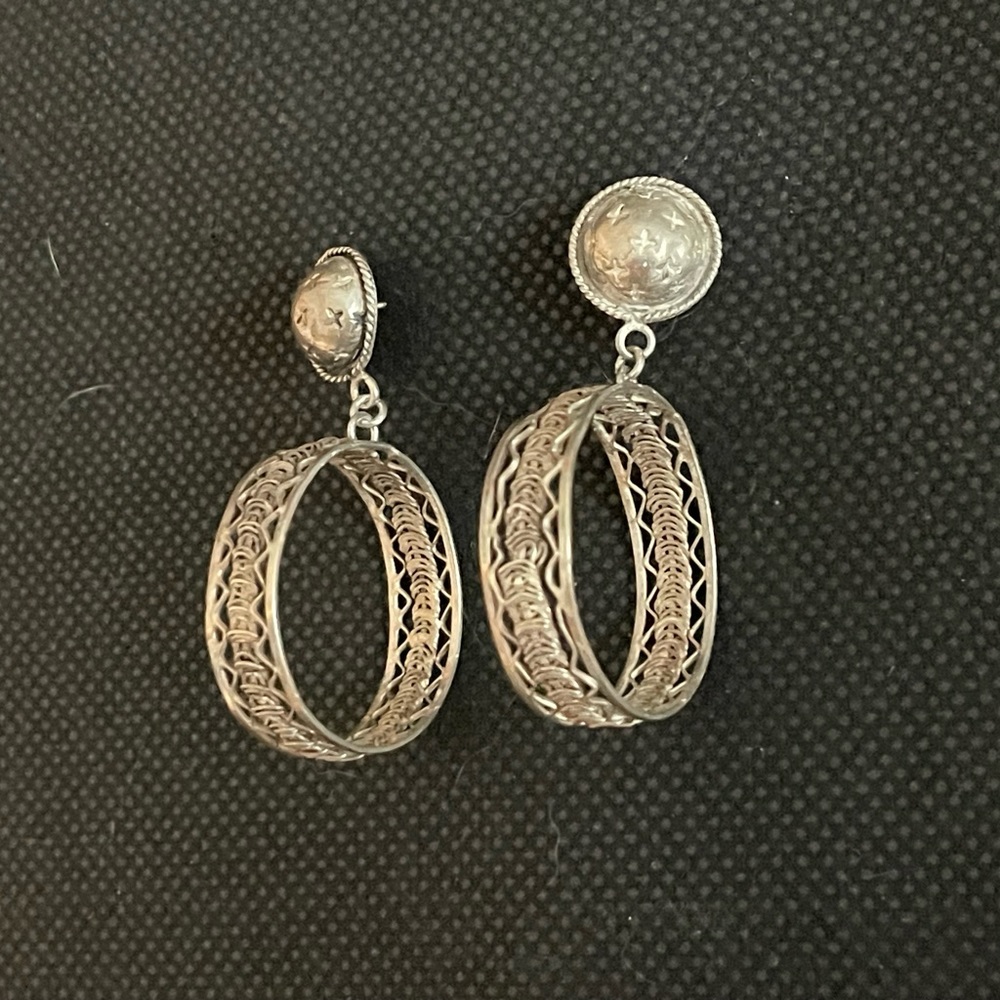 Sterling silver earrings hoops